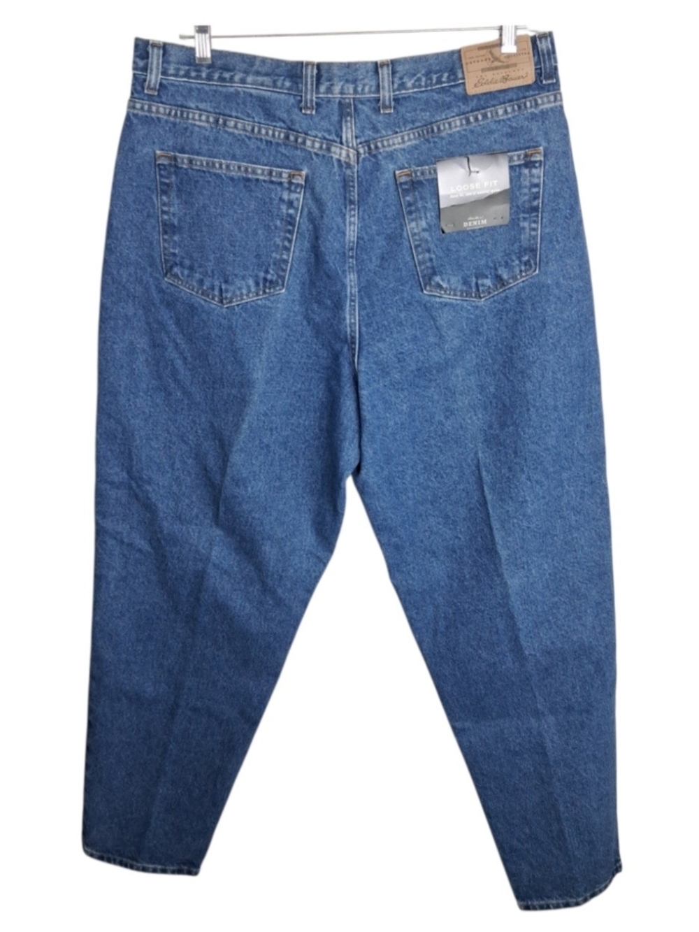 90s Vintage Eddie Bauer Womens 20 NWT Blue Denim Jeans High Rise Loose Fit Mom - Picture 11 of 16